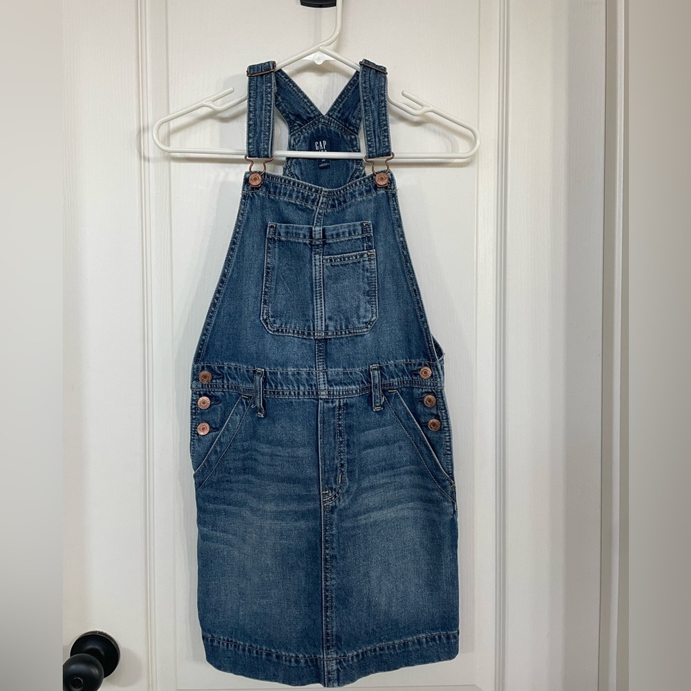 GAP Denim Overall Dress in Blue